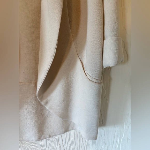 Wilfred Aritzia Off White Cream Crepe Chevalier Blazer Jacket Cardigan - Picture 6 of 17
